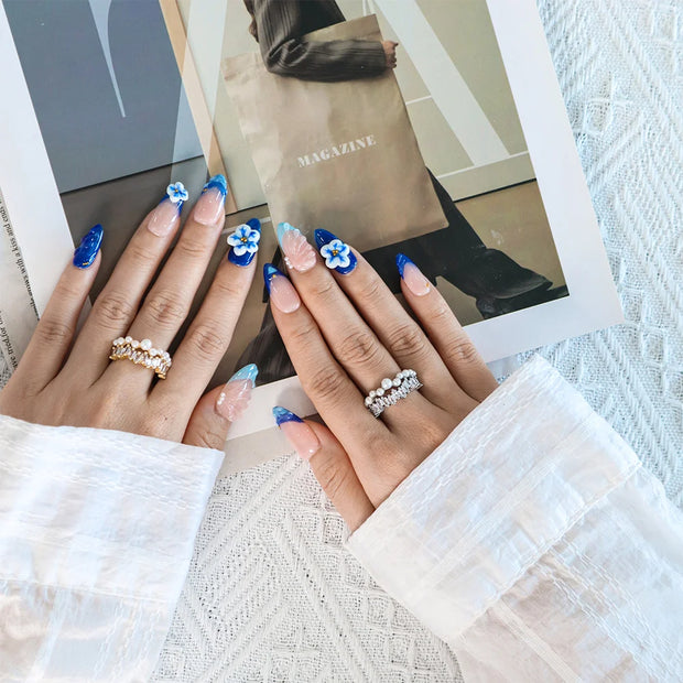 Blue Porcelain Flower